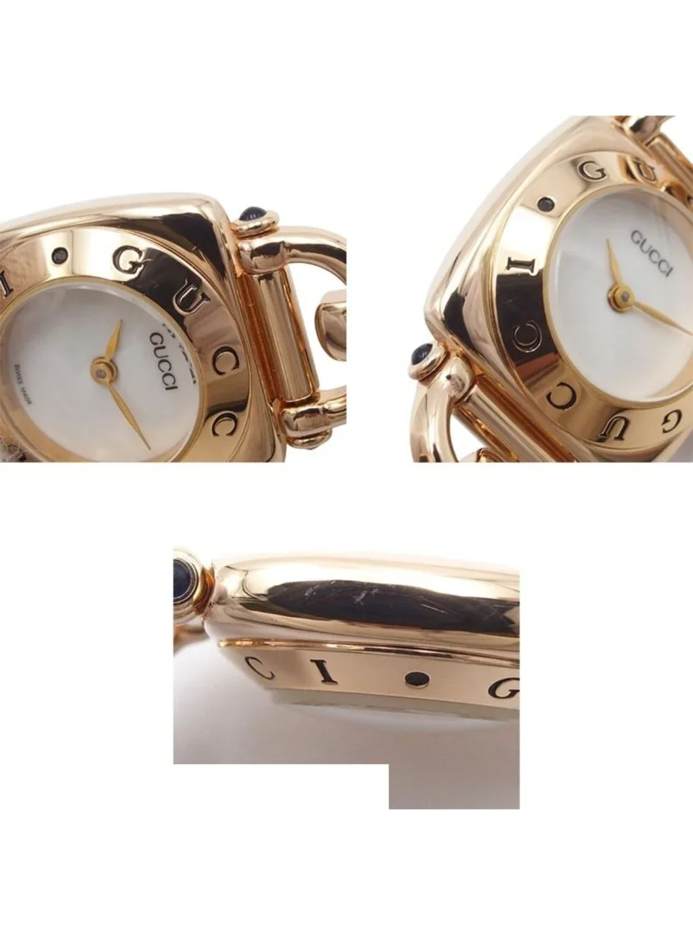 Gucci Horsebit White Leather Watch Quartz